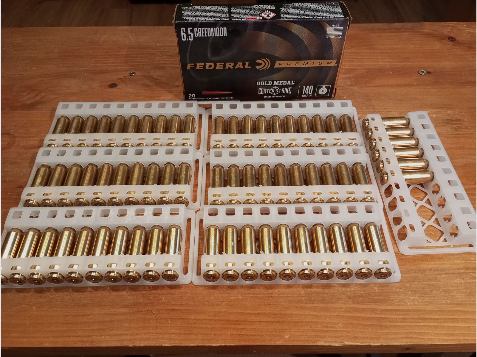 Brass 6.5 Creedmoor FEDERAL Gold Match