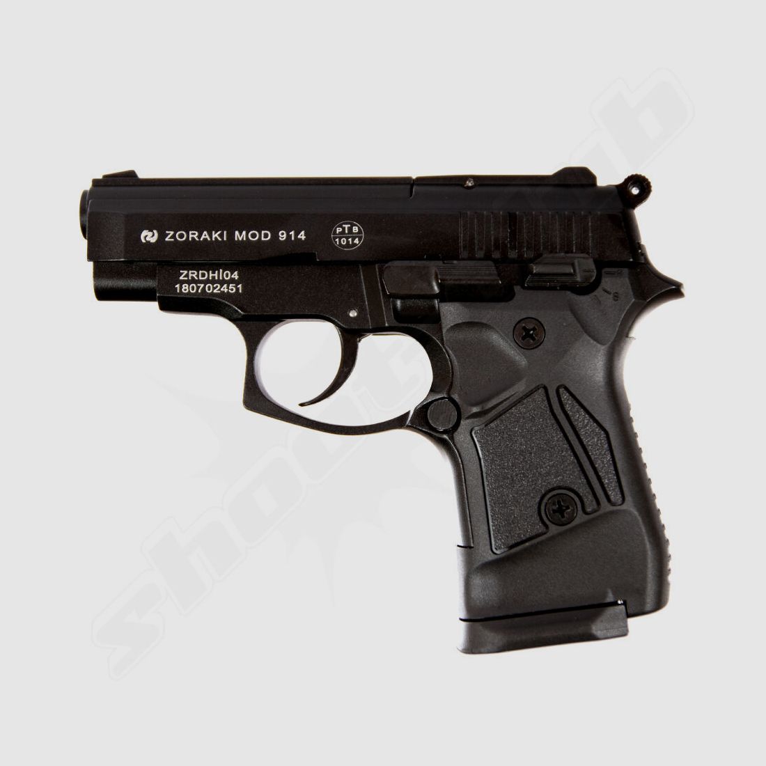 Zoraki 914 pistolet à blanc bronzé 9mm P.A.K. ensemble de cartouches