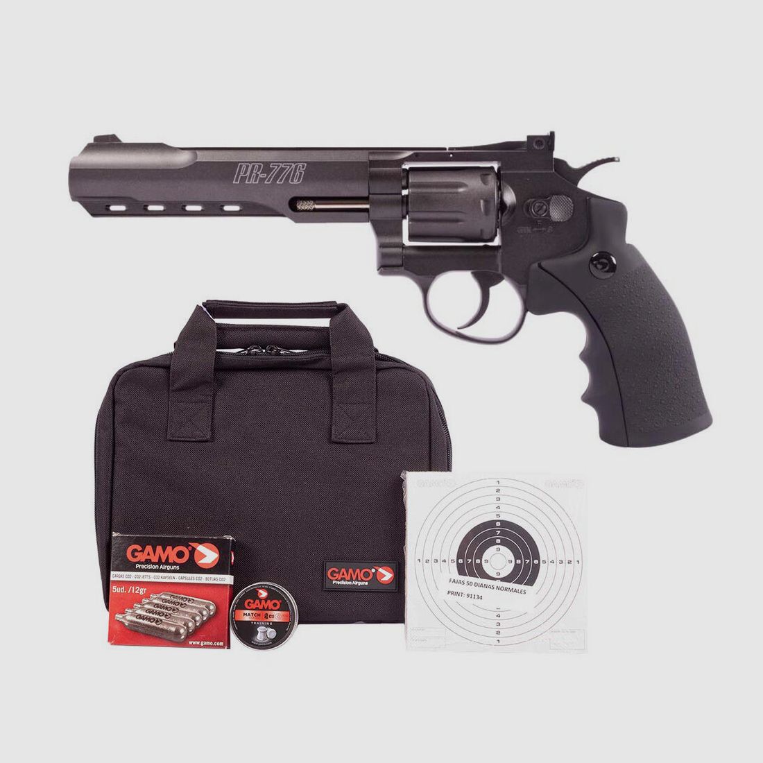 Gamo PR-776 Co2 Revolver 4,5mm Diabolos Set