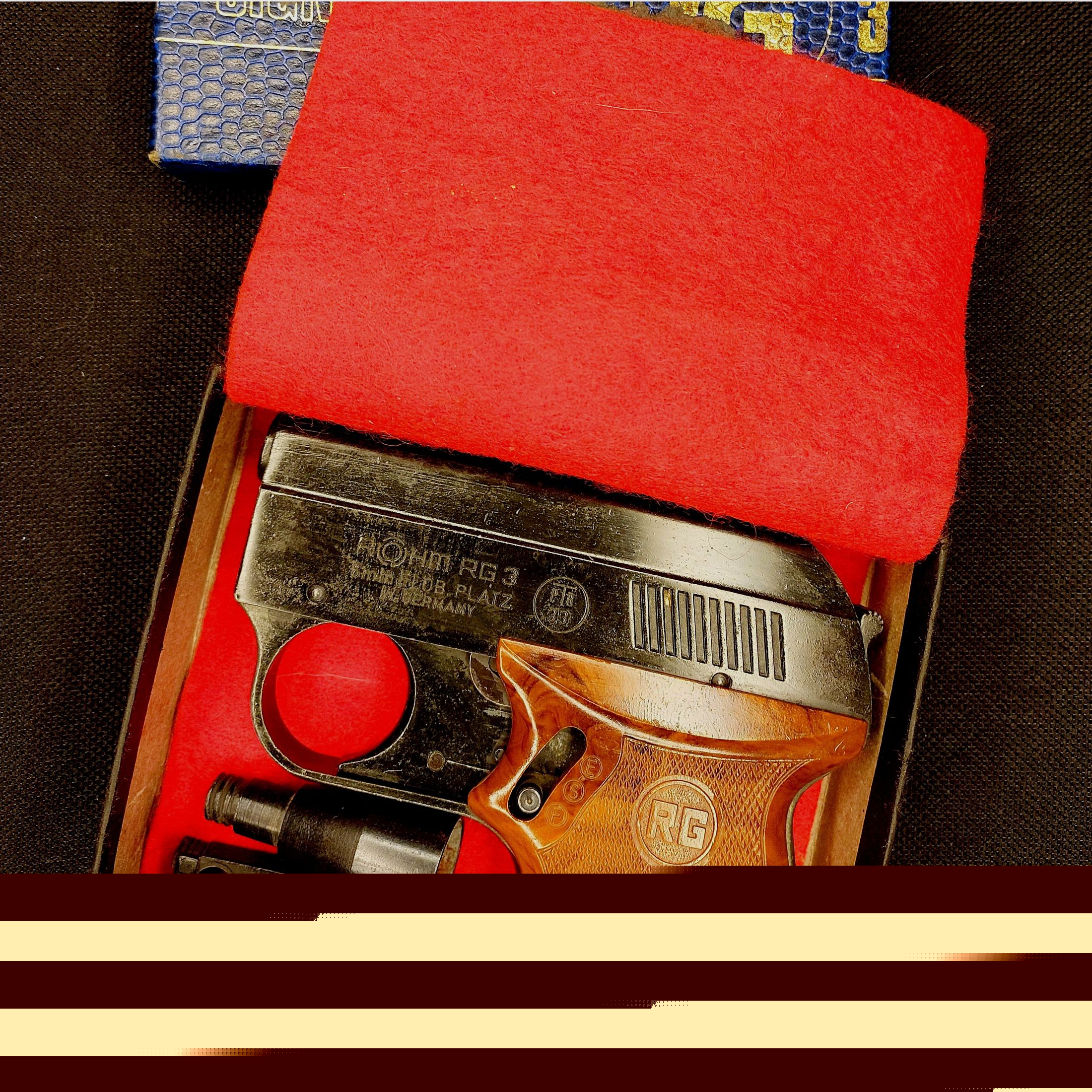 Taschenpistole RG3 - Röhm RG 3 Schreckschuss Pistole Kal. 6mm Flobert (PTB 33)