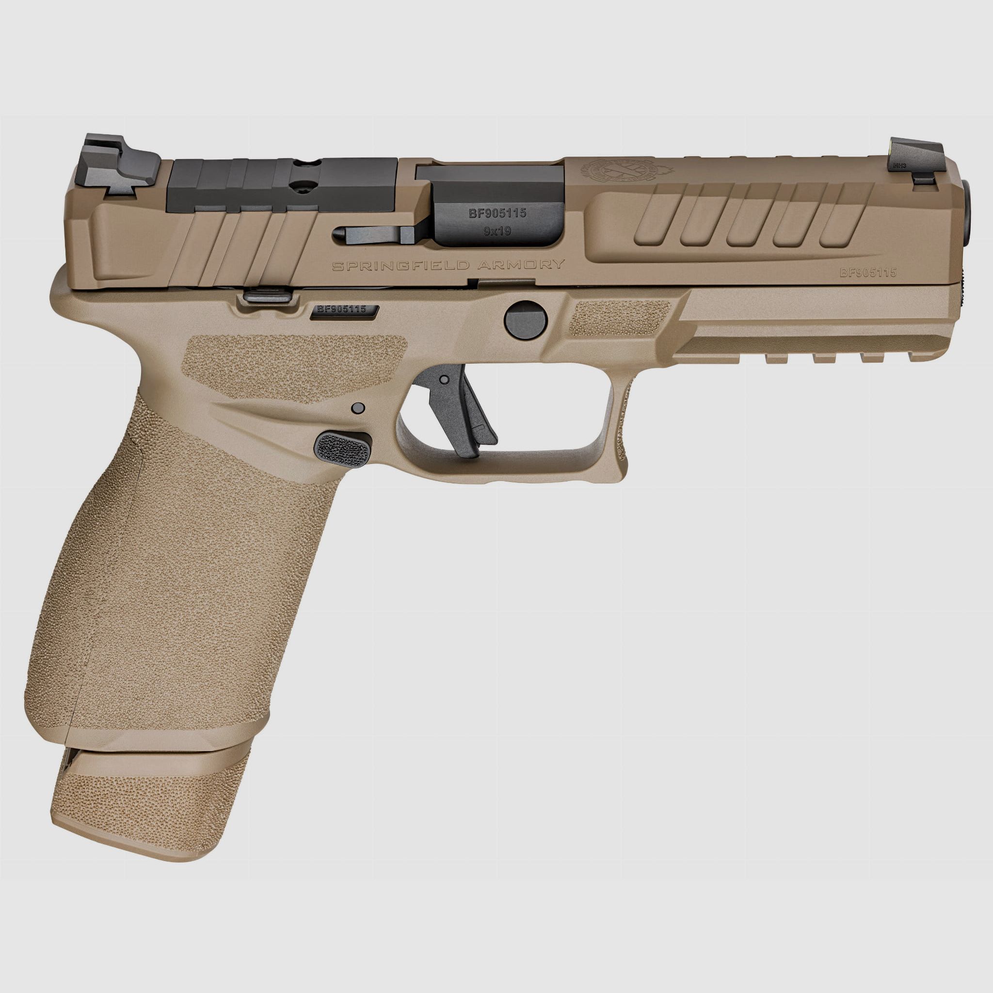 Pistolet samopowtarzalny HS-ECHELON U-Notch kal. 9x19mm, lufa 4,5" FDE, zdjęcie 5 z 6