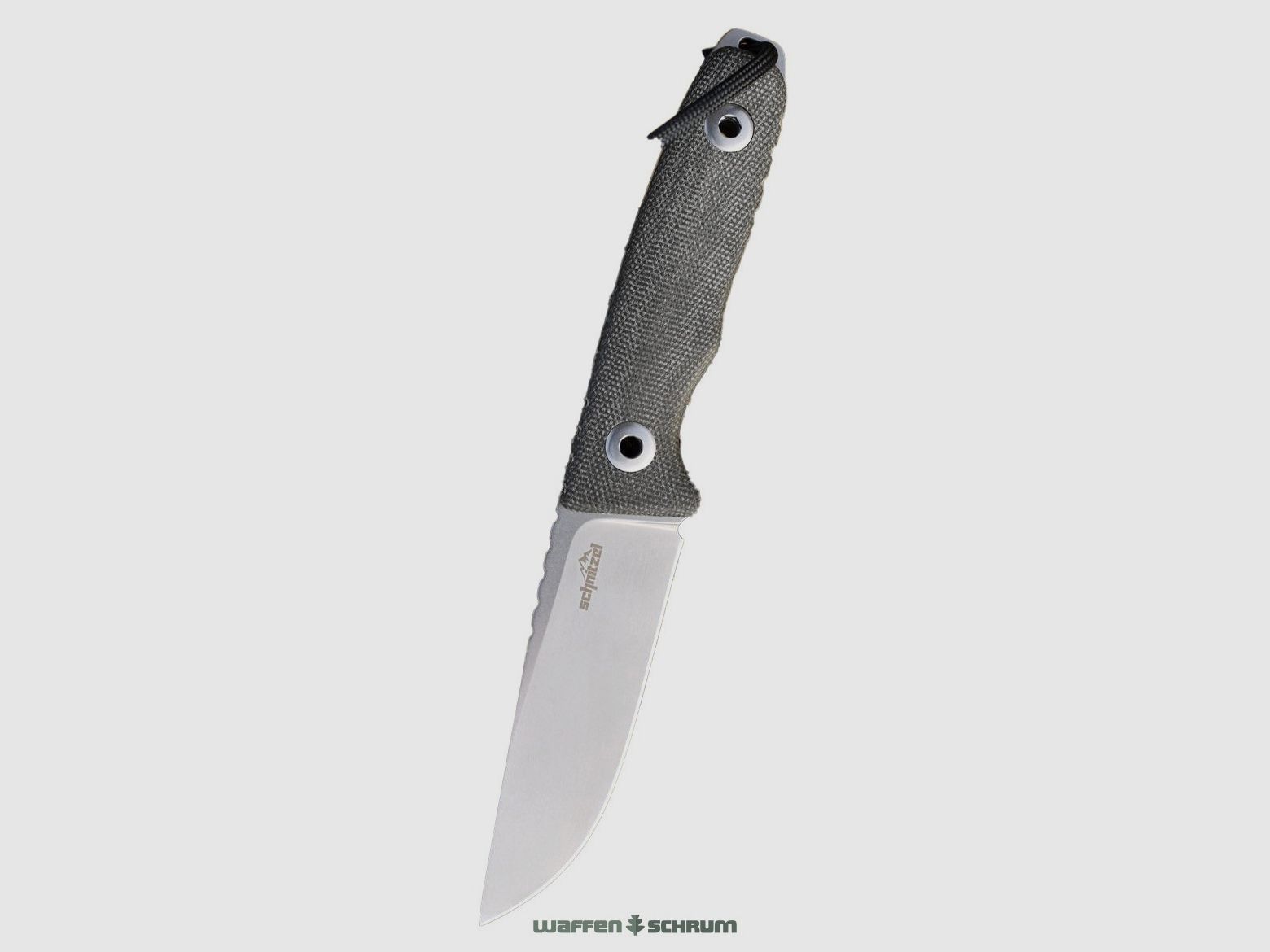 Schnitzel Outdoormesser TRI rostfreier 14C28N-Stahl mit Black Stonewash-Finish grün