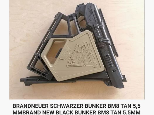 Black Bunker BM8 carabine à air pliable Survival Kal. 5,5 mm Diabolo noir -7,5 Joule