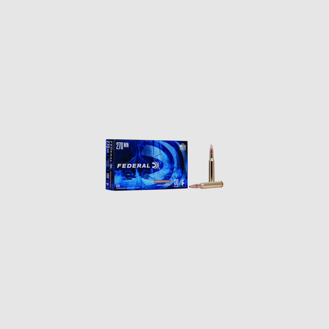 Federal Geweerpatronen .270 Win. 8,4 g / 130 gr Jacketed Soft Point Power Shok