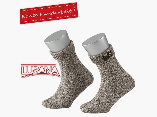 LUSANA Chaussette d'Été pour Enfants avec Bouton Vache (42)