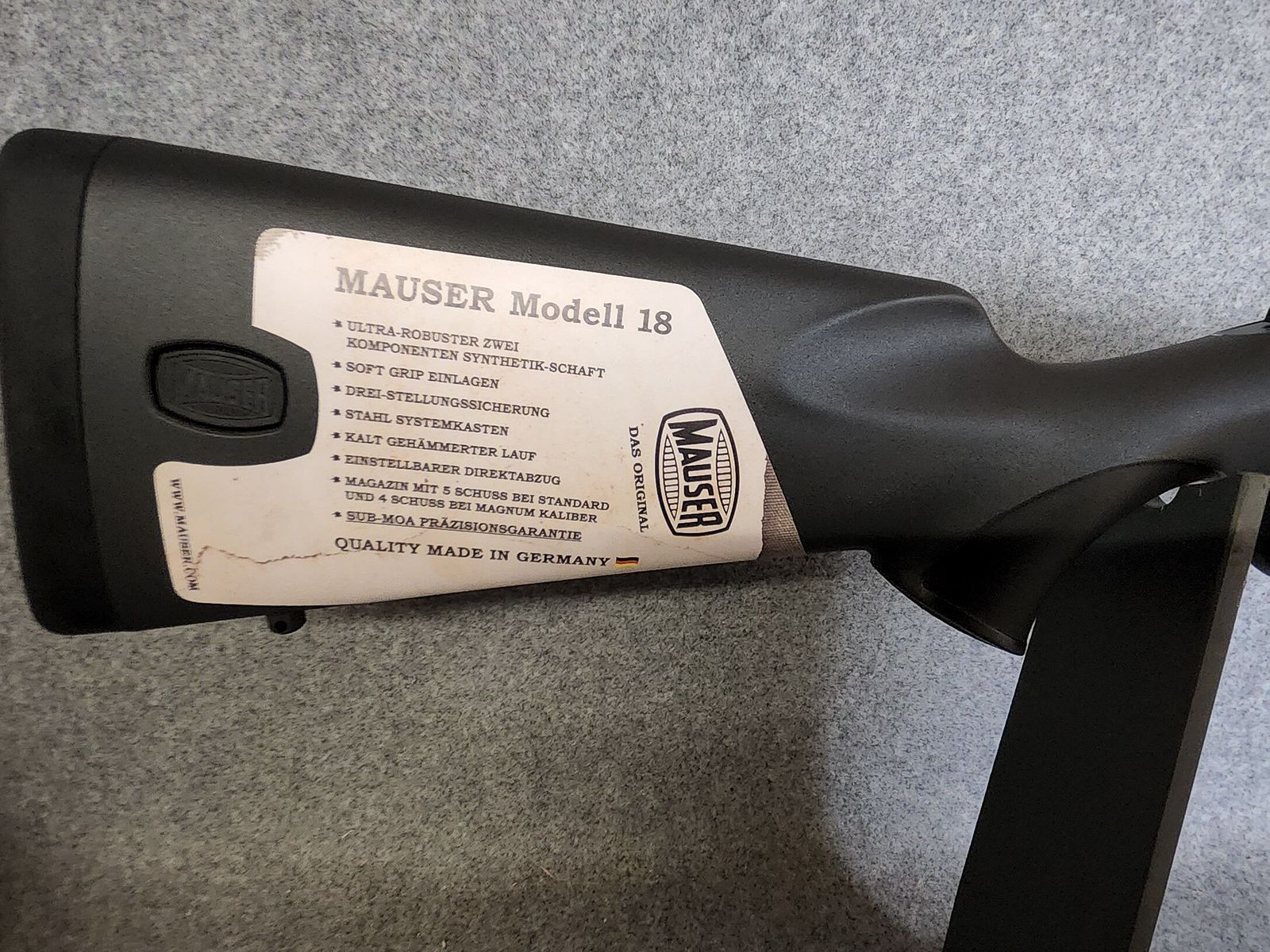 Mauser	 M18-  optional Paket mit DD Opt. ZF v2,5-10x56