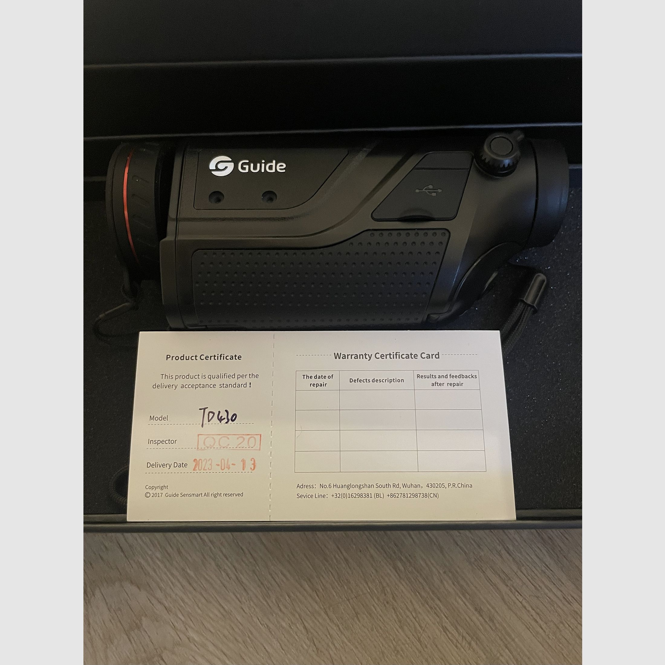 Warmtebeeldcamera Gids TD 430 Handapparaat