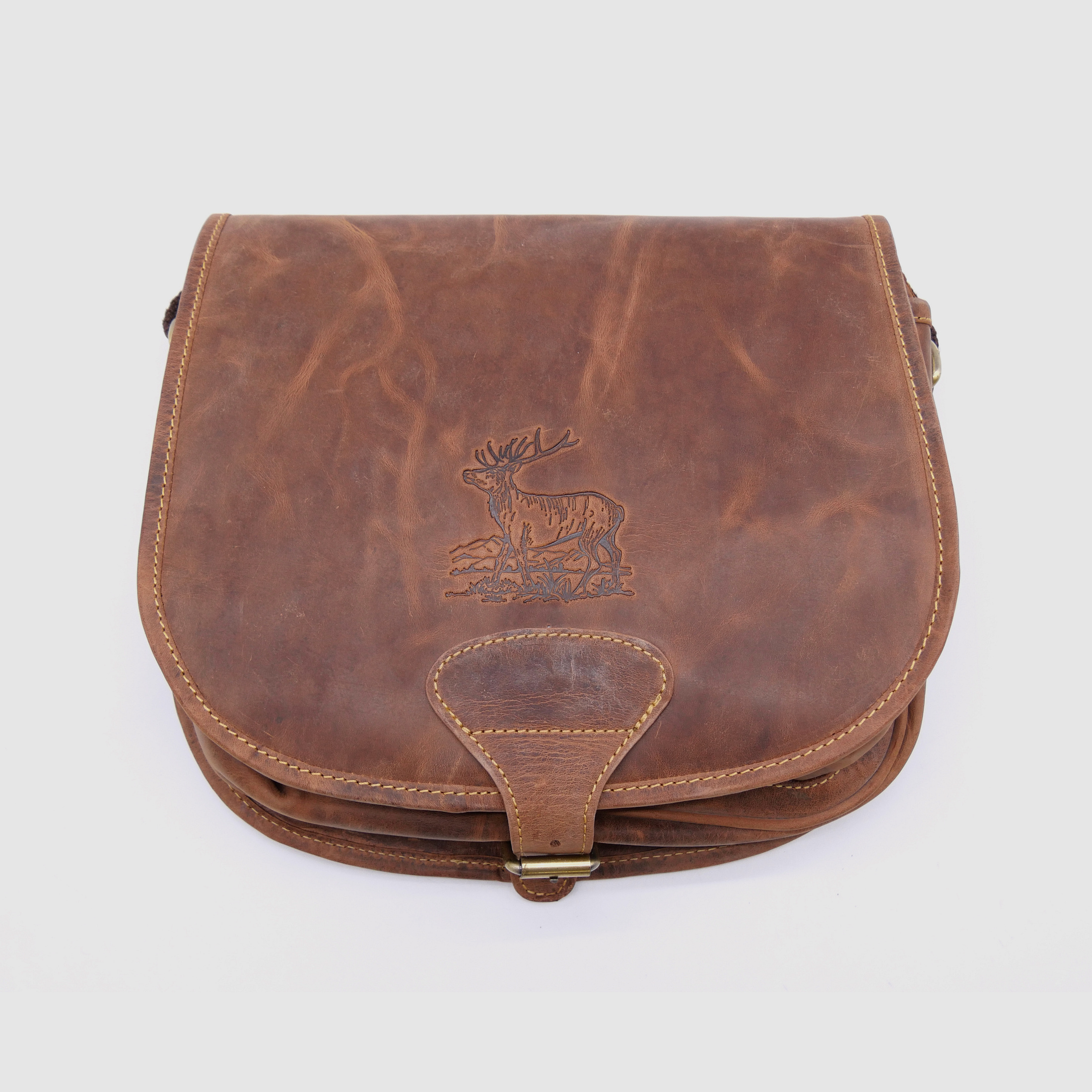 Greenburry Leder Jagdtasche Tragetasche Hunting Bag braun 1638-STAG3-25