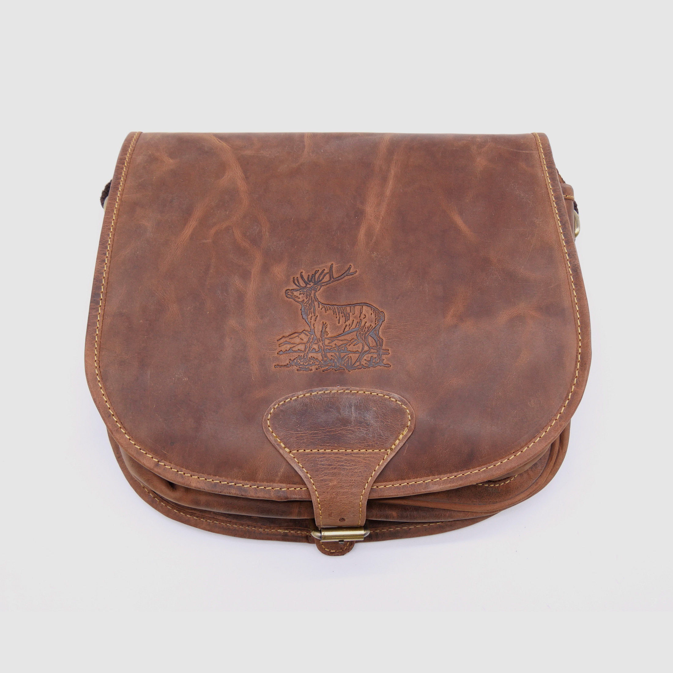 Greenburry Leder Jagdtasche Tragetasche Hunting Bag braun 1638-STAG3-25