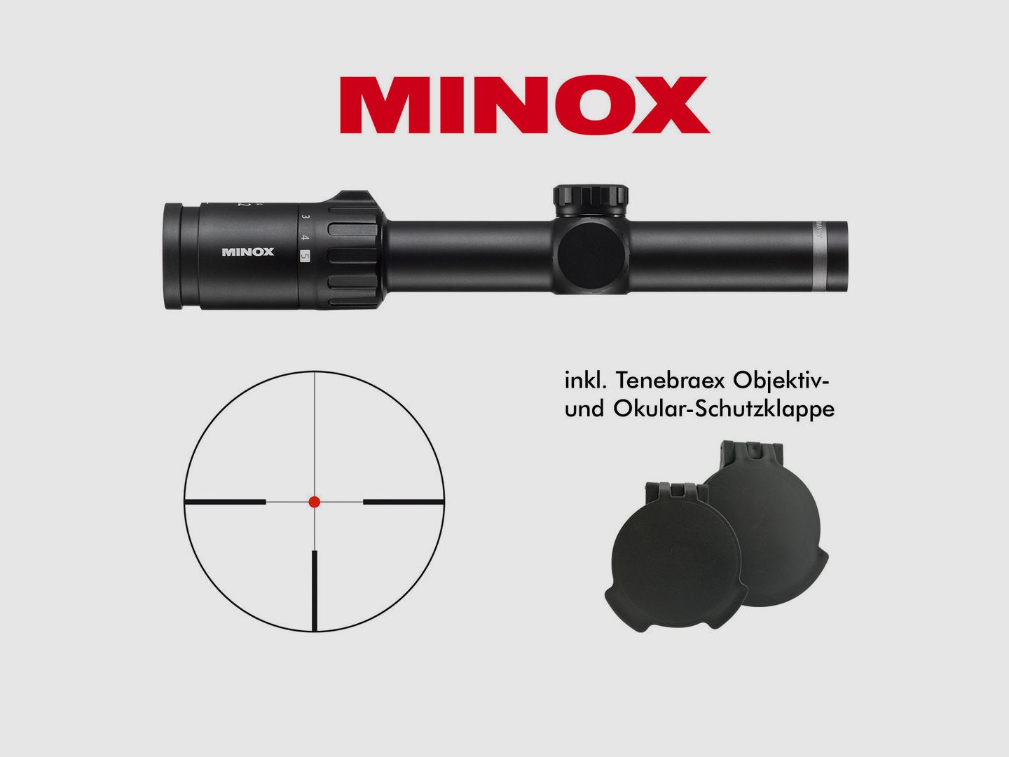 Minox telescopio di puntamento Allrounder 1-5x24 senza guida