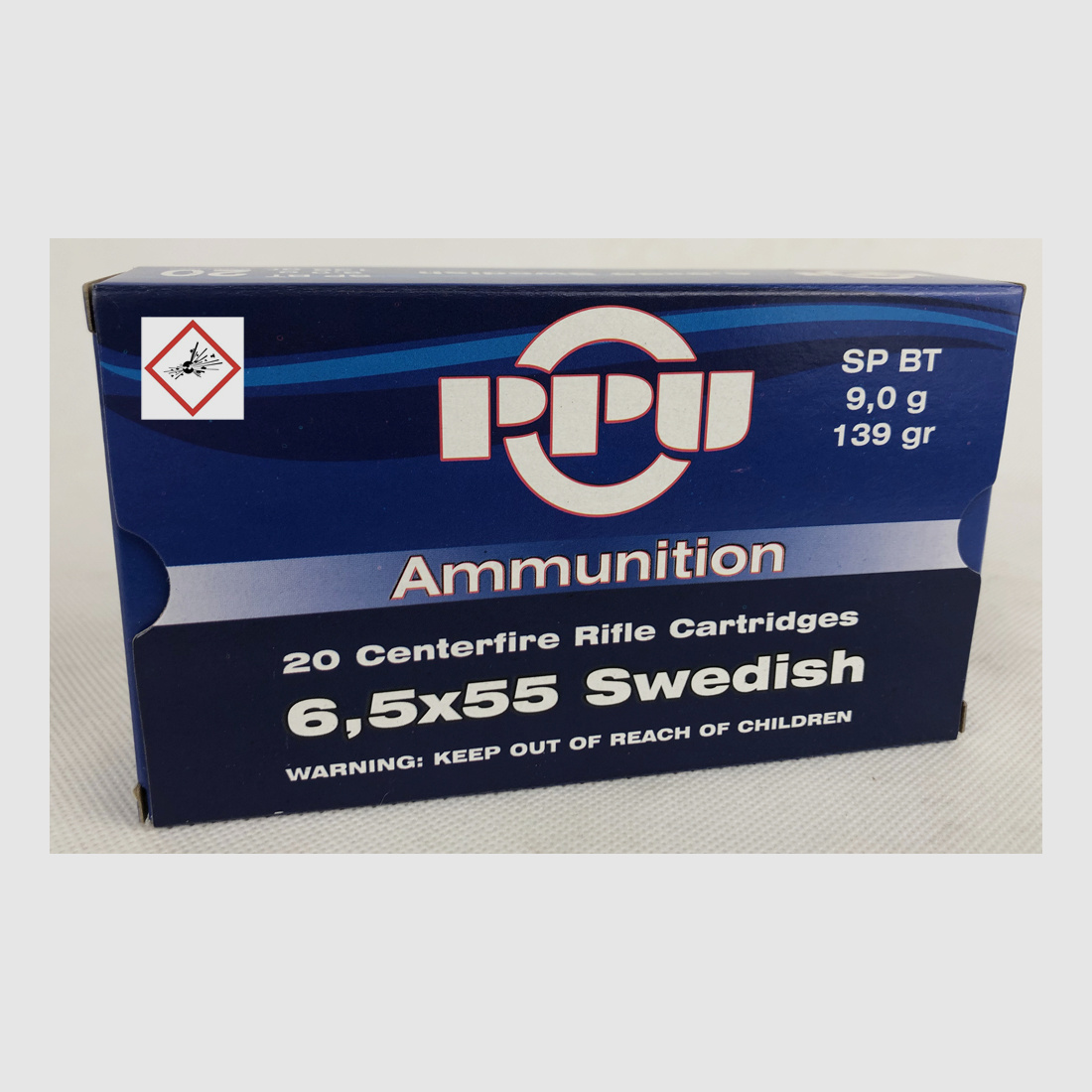 PPU Büchsenpatrone 6,5x55 SE TM 139grs