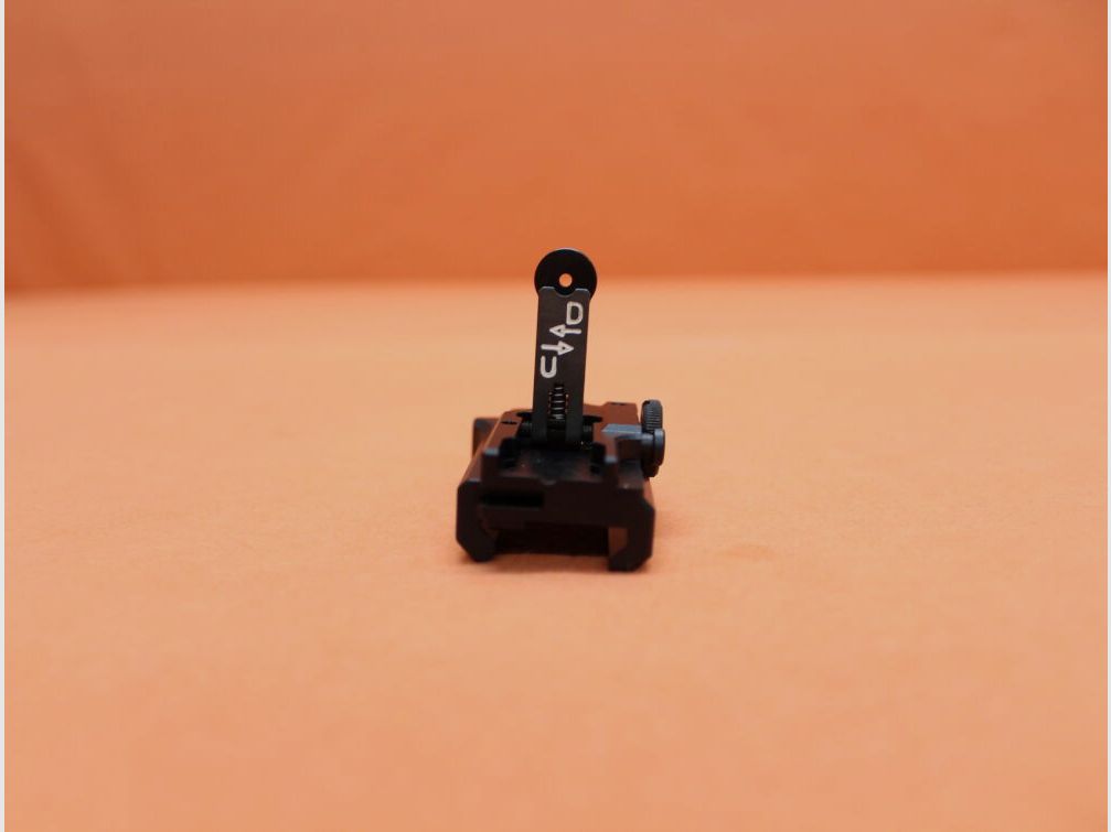 Heckler & Koch Heckler&Koch HK MR223/MR308: Schnellwechselvisier H&K schwarz Ø2mm klappbar, für Picatinnyprofil (Visierlinie h = ca. 33mm)