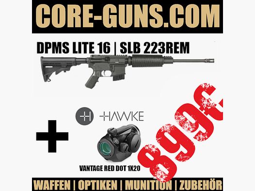 DPMS Lite 16 AR15 SLB 223Rem + Hawke Vantage Red Dot UVP: 1149€