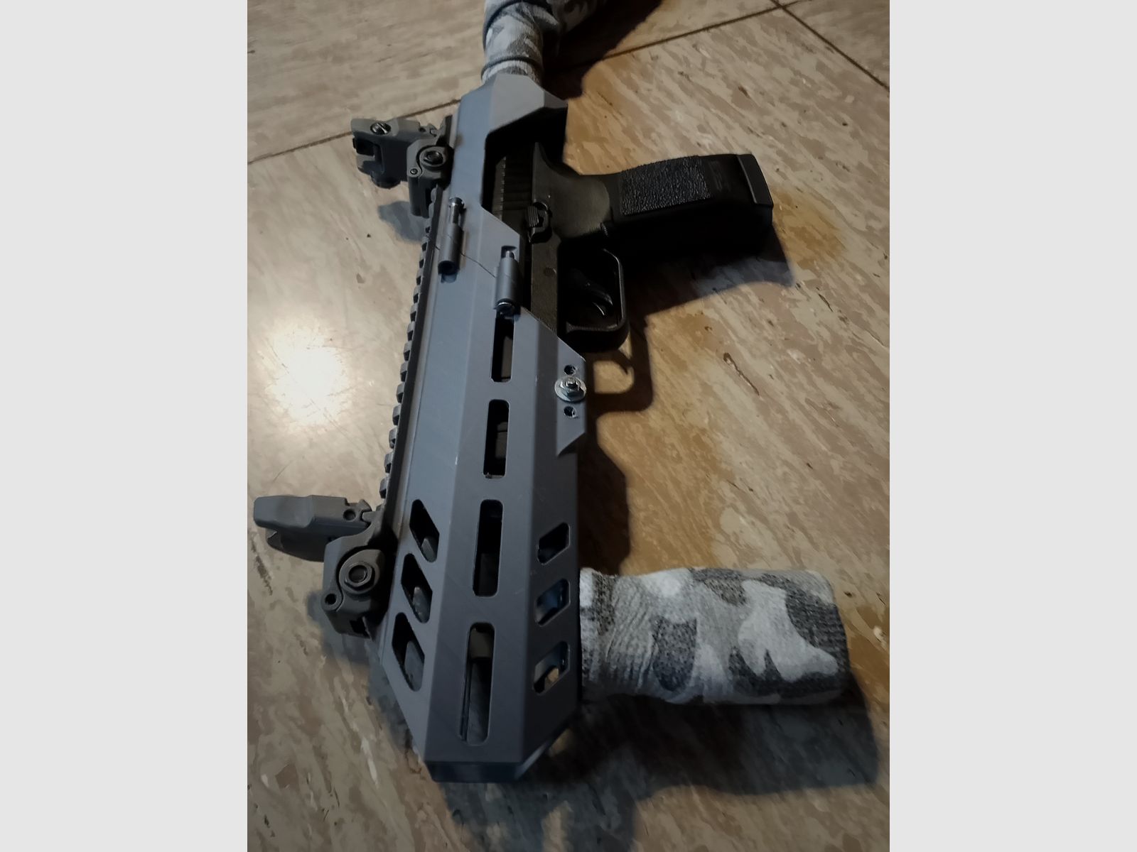 Kit de conversion de corps pour pistolets Airsoft Softair Paintball Ram Universel crosse d'épaule poignée avant viseur rabattable