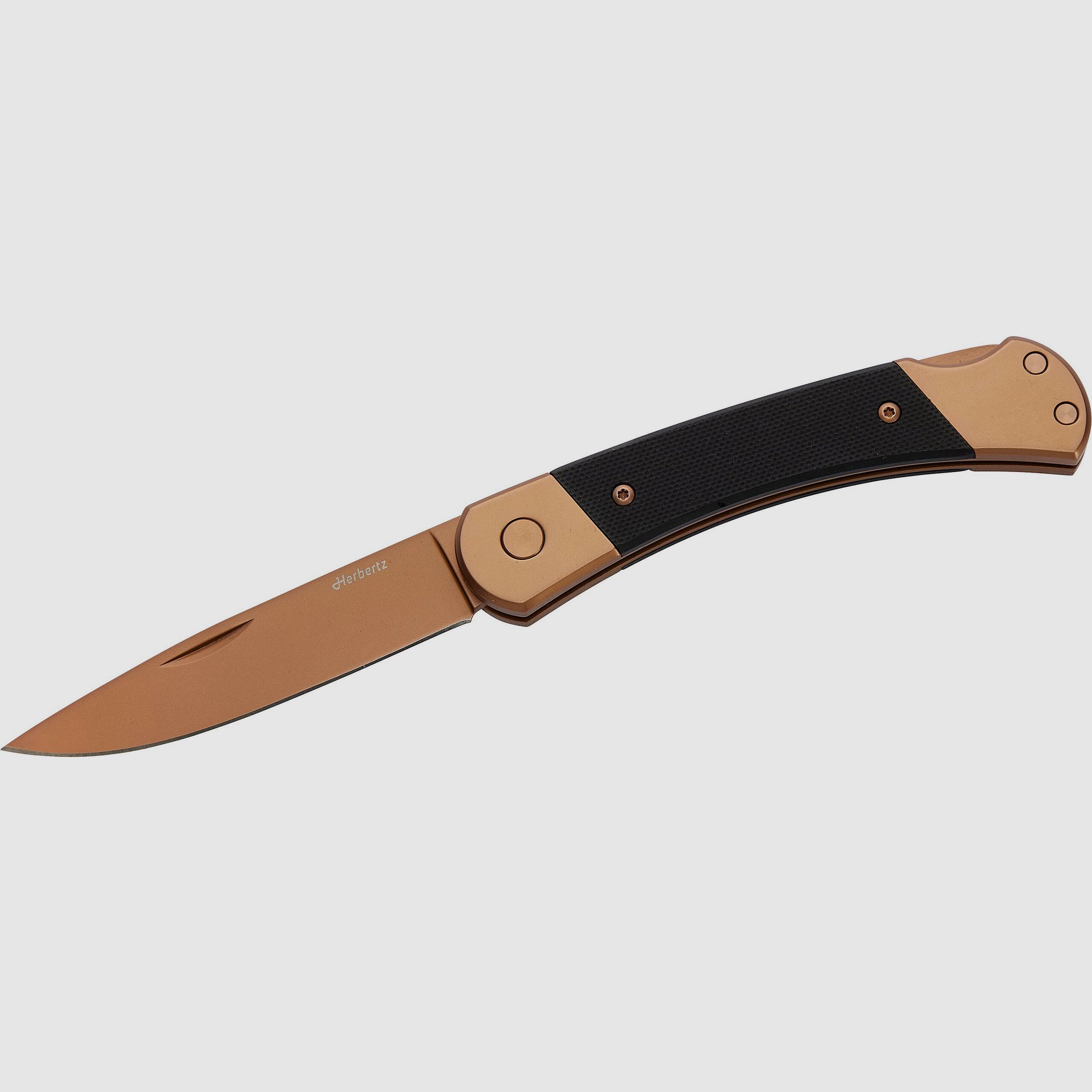 Herbertz Taschenmesser Titanbeschichtung Rosengold Black D2 Medium