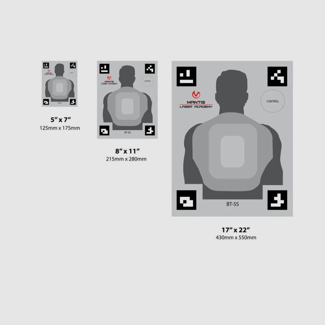 Mantis Laser Academy - Smart Targets - Standard 8.5" x 11"