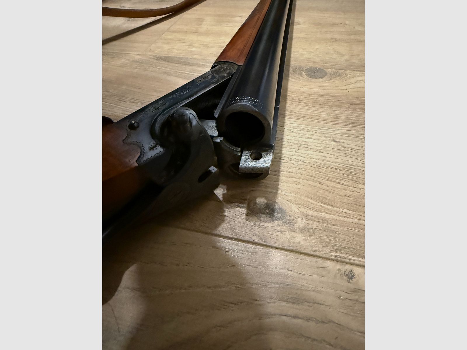 Simson Suhl double-barrel shotgun cross shotgun 12/70 shotgun color hardening