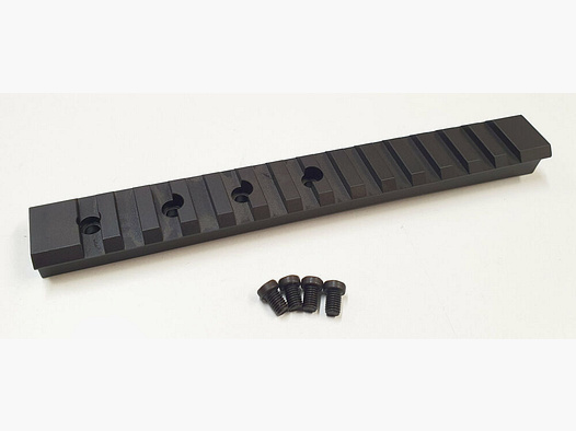 MHS Picatinny rail per BERGARA BA 13, acciaio, nero opaco brunito, 160mm corto, Made in Germany