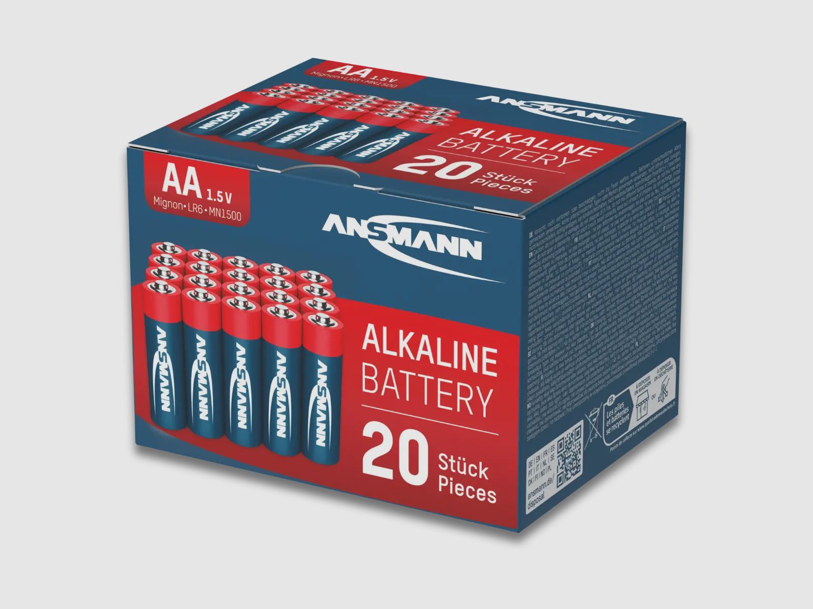 Bateria alkaliczna Ansmann AA Mignon 20 sztuk w opakowaniu