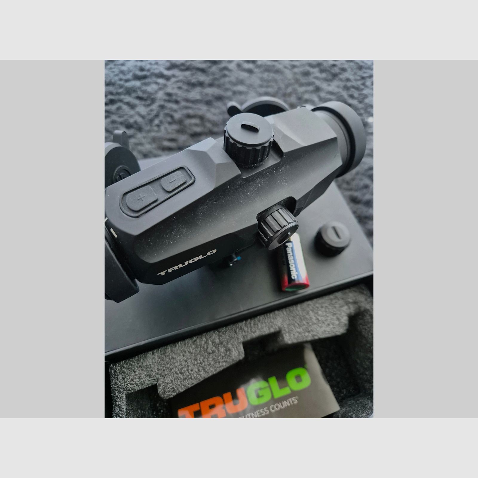 Truglo Prisma pr3 3x32mm Jagd taktisches Gewehr Fernrohr beleuchtet 6 MOA absehen Rot Punkt Visier