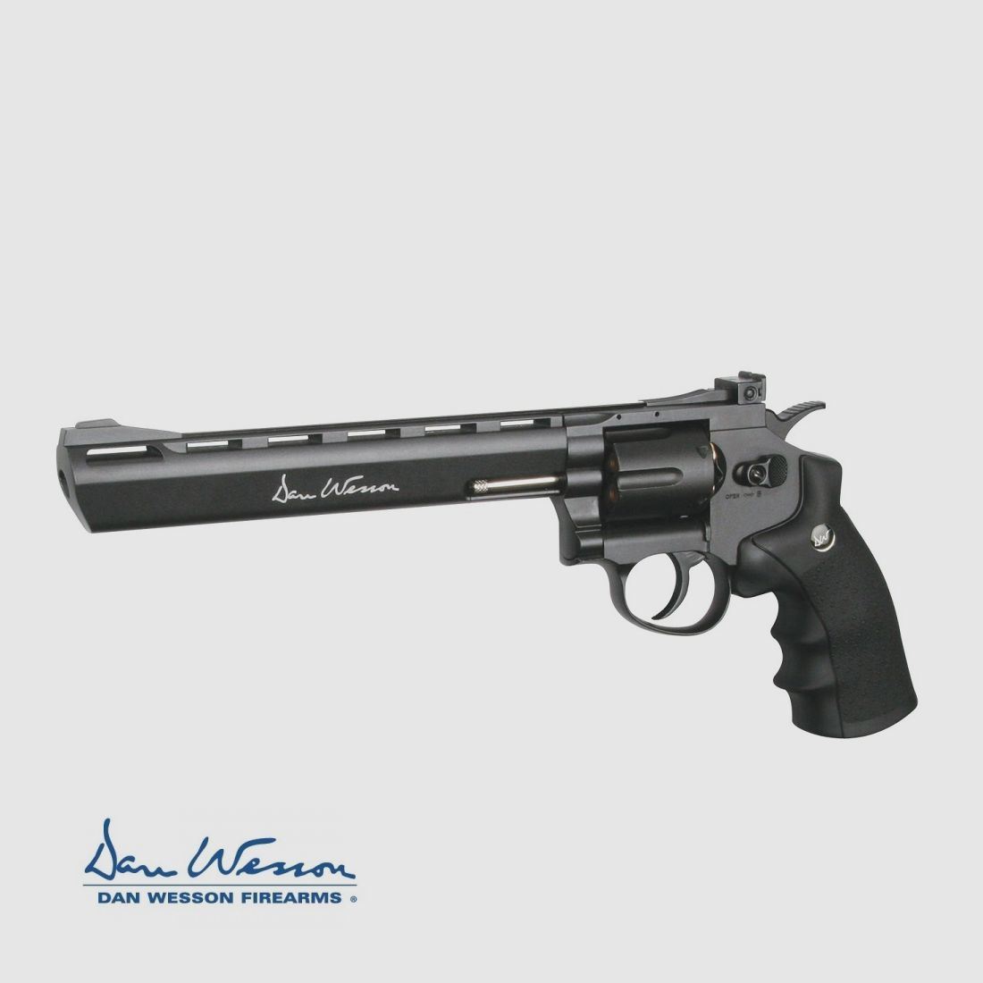 Revolver Dan Wesson 8″ Silber – 4,5 mm Co2 Stahl-BBs