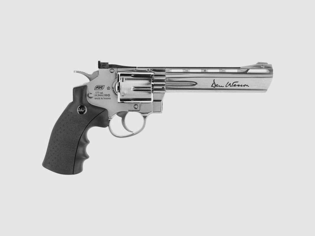 Revolver Dan Wesson 6" Silber 4,5mm BBs CO2 ASG, Bild 2 von 2