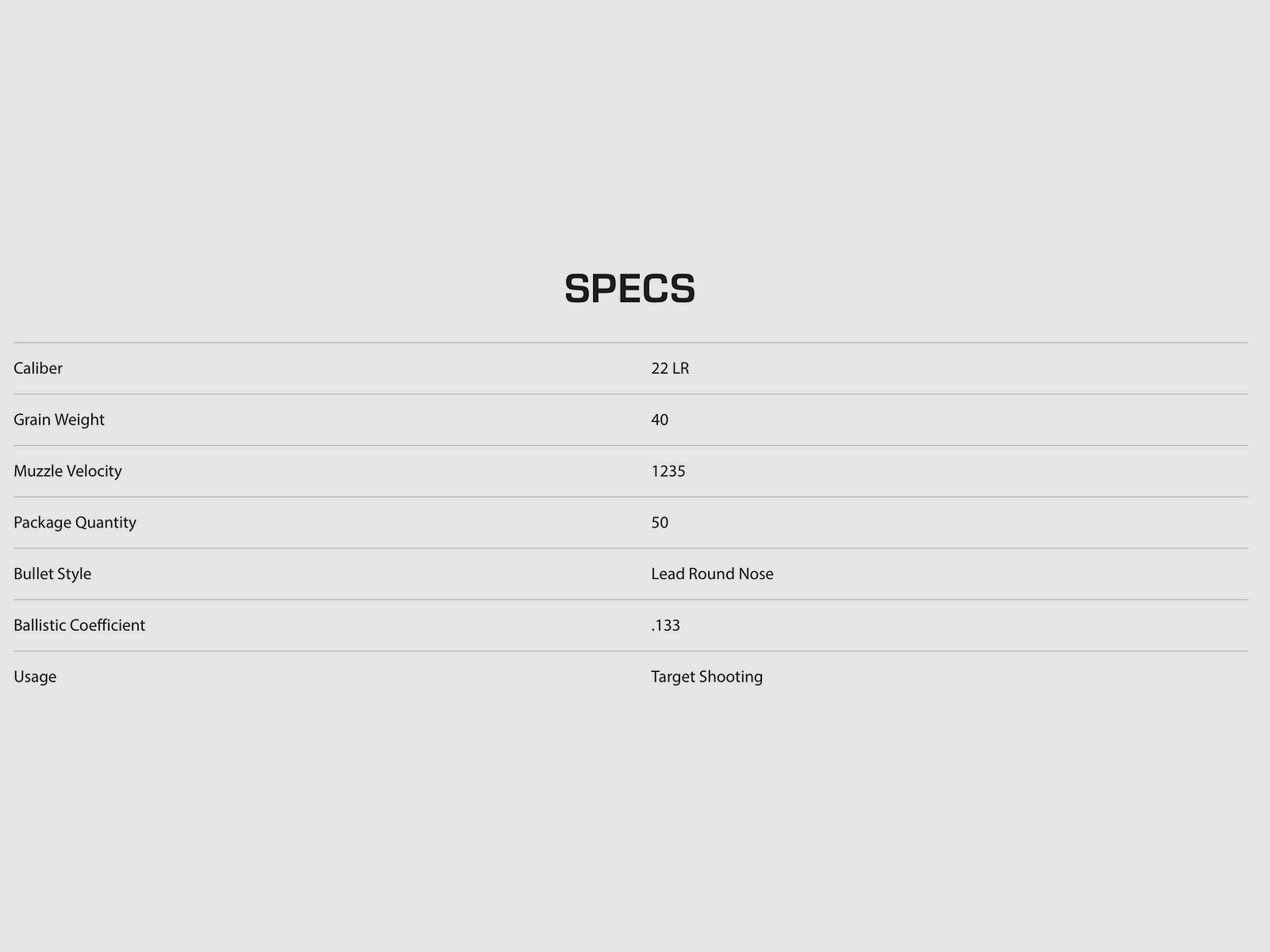 CCI Blazer 192738 .22 lfb. LRN HV 2.6g 40grs. 500 pcs.