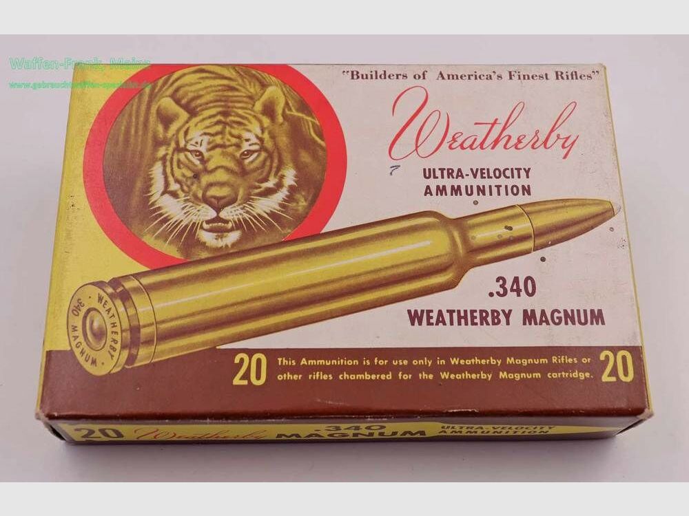 Weatherby - USA Büchsenpatronen .340WBY.Mag