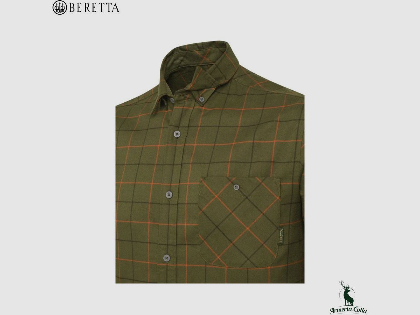 Beretta Jargo Stretch Shirt Groen Pompoen Ruit, afbeelding 3 van 3