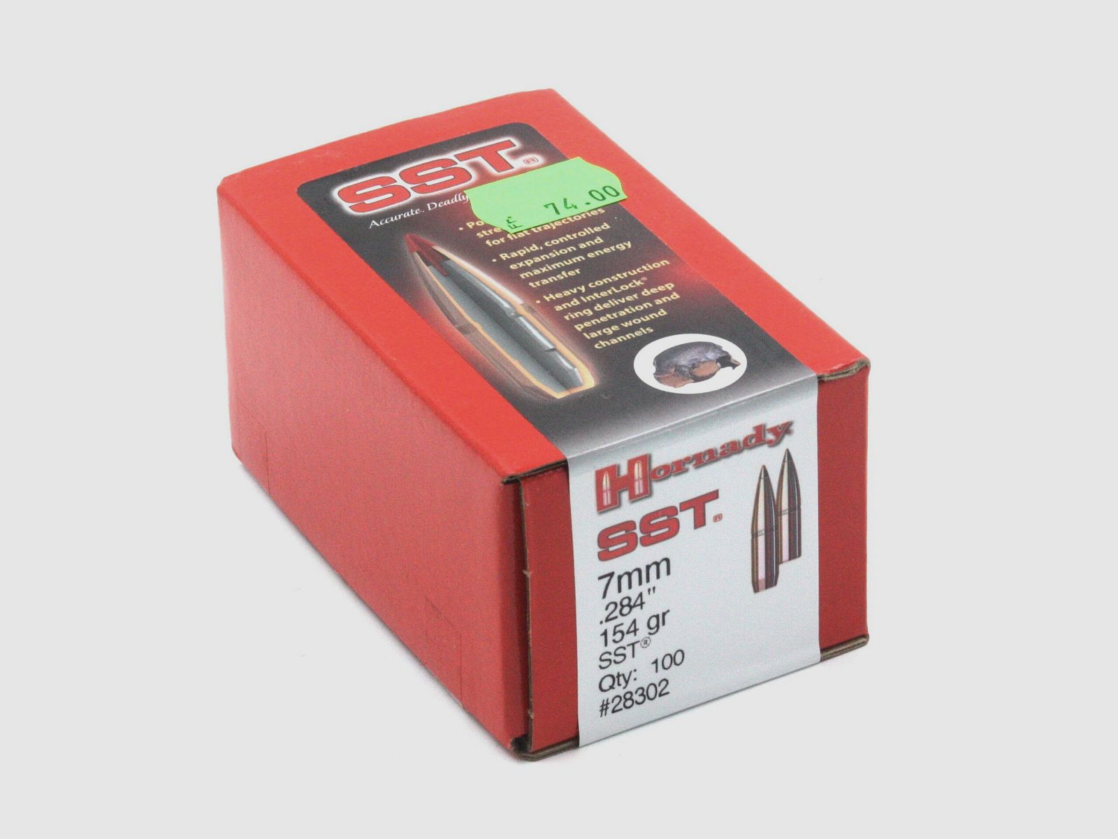 Geweerpatronen, Hornady .284 SST, 154gr, 100 stuks, 7x64
