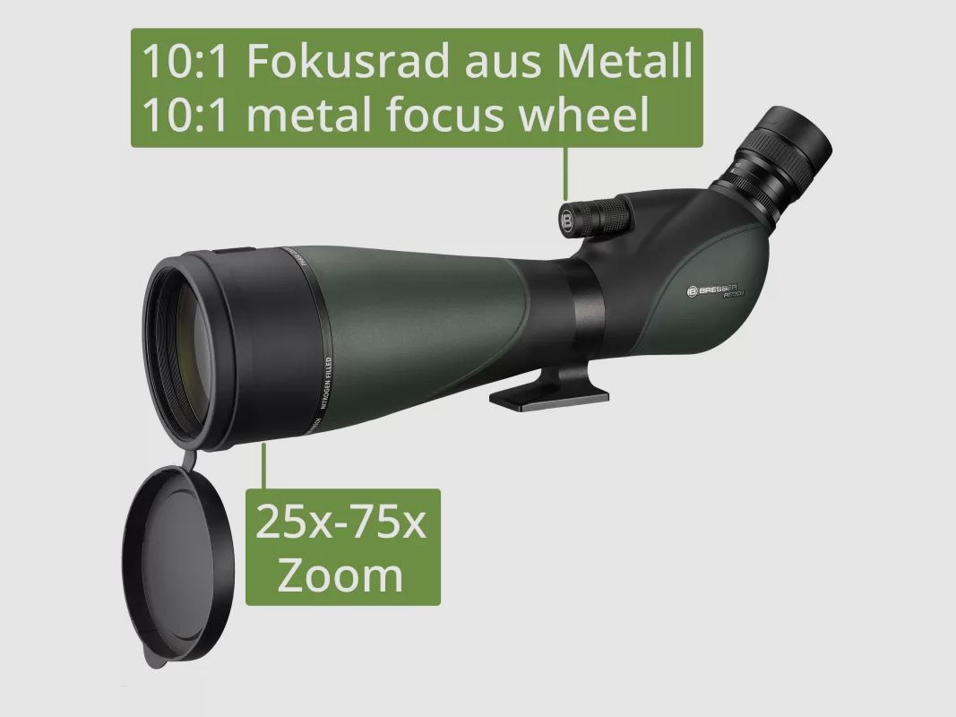 Spektiv BRESSER Pirsch 25-75x100 Generation II mit Deluxe-Fokus 10:1, Bild 4 von 13