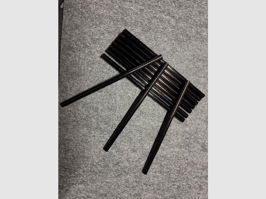 Pure carbon arrow shafts - 161 mm - 10 pieces - 3K high-performance shafts - Spine 350 - for Cobra Adder arrows