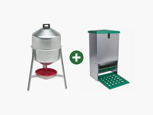 Abtränkstelle 30 L + schädlingsgeschützte Futterstation Feedomatic 12 kg