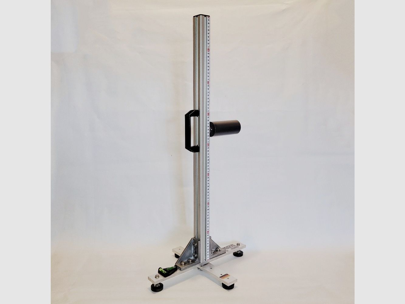 KGF Auflagestativ - Auflageständer Alu X-800-Pro mit Buchenholz-Auflage, klappbar, Waage, Griff und Maßband