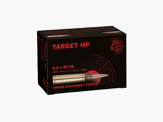 Geco 6,5×55 SE TARGET HP 8,4g/130gr – 50er