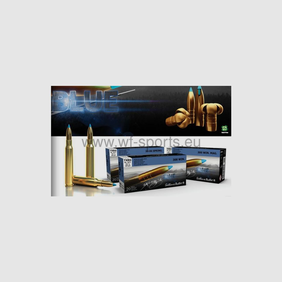 S&B 165g niebieski Bezwłóknowy 308 www.wf-sports.eu