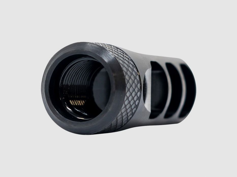 FAXON FIREARMS 3 PORT FAXON FIREARMS MUZZLOK 8.6 BLACKOUT 3-PORT FREIN DE BOUCHE M18X1.5 FILETS BLK, image 6 sur 8