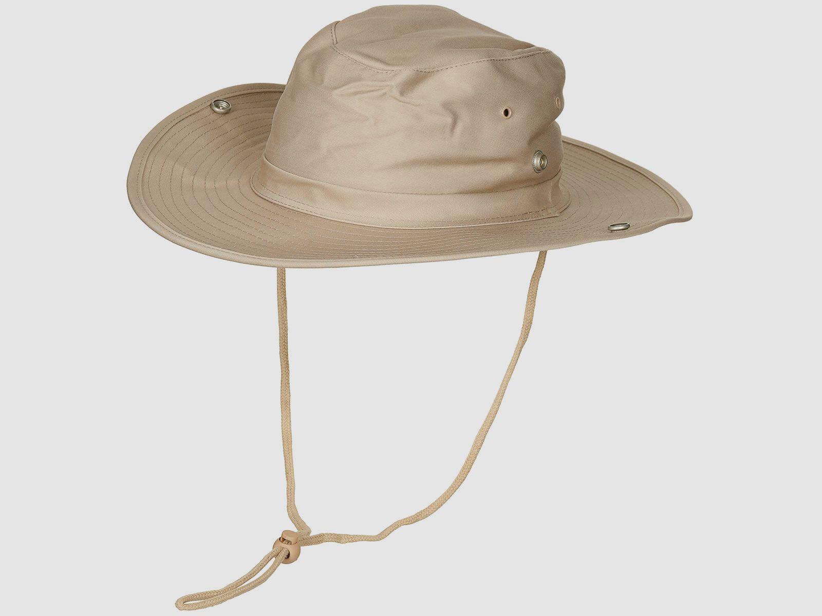 Buschhut, khaki, mit Kinnband, zum Hochstellen