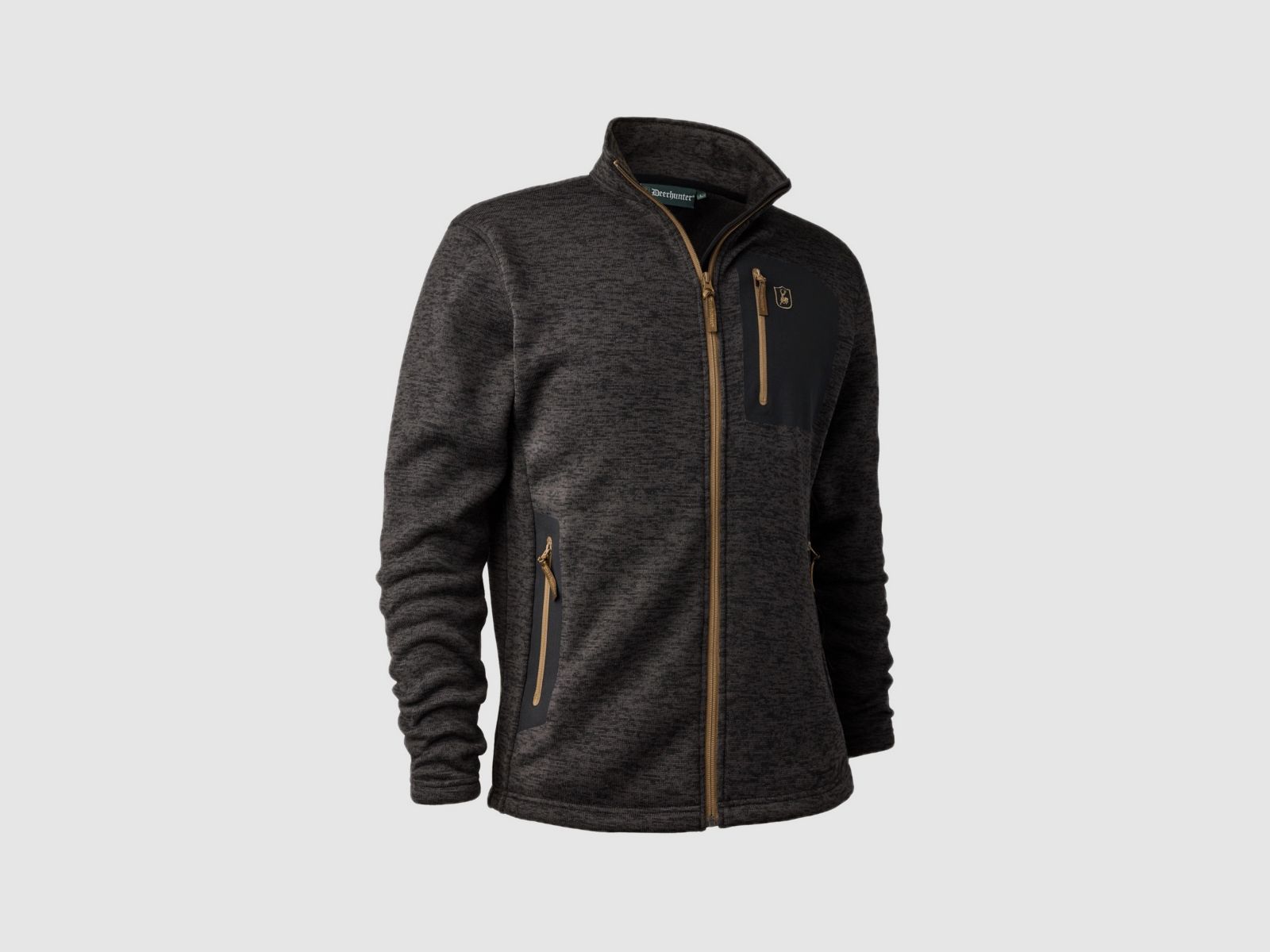 DEERHUNTER Sarek Strickjacke Dark Grey melange