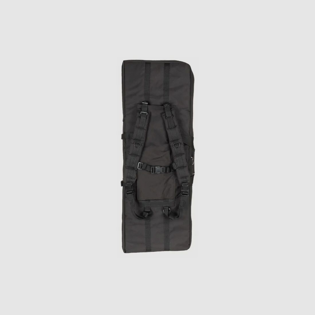 Rifle bag for 2 long guns up to 95cm, black, with divider and backpack straps