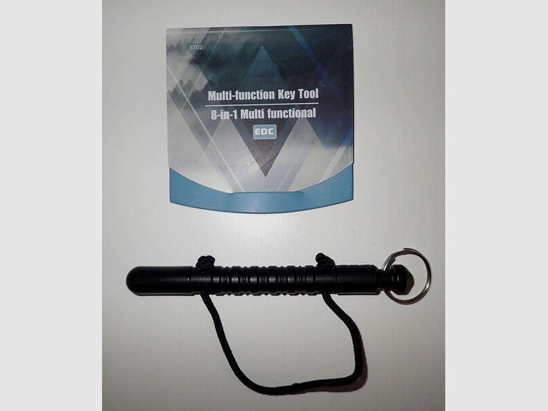 Kubotan (Schlagkraftverstärker), Aluminium + Roxon Multitool Wolf, neu!