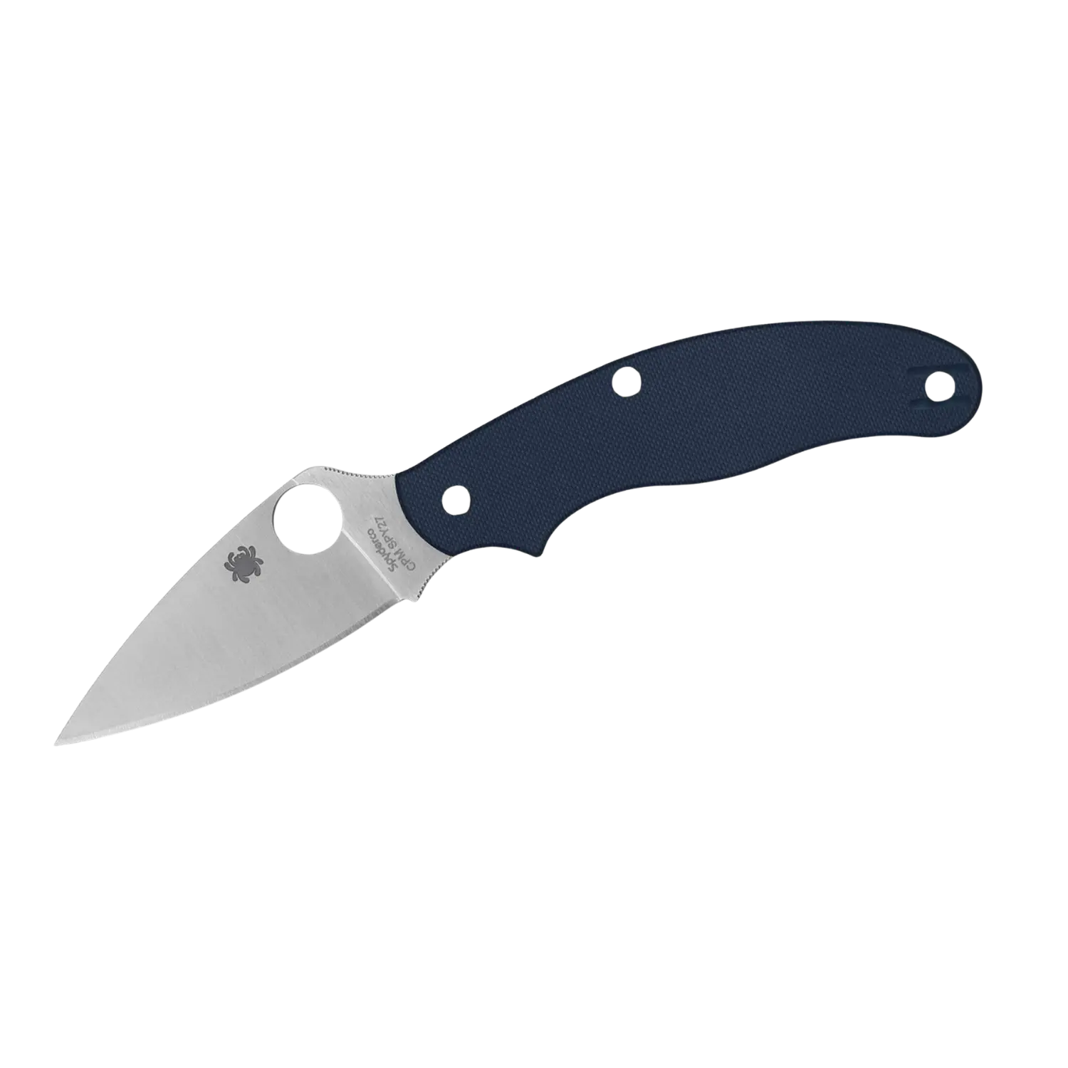 Spyderco UK Penknife Cobalt Blue G10 CPM-SPY27 PlainEdge