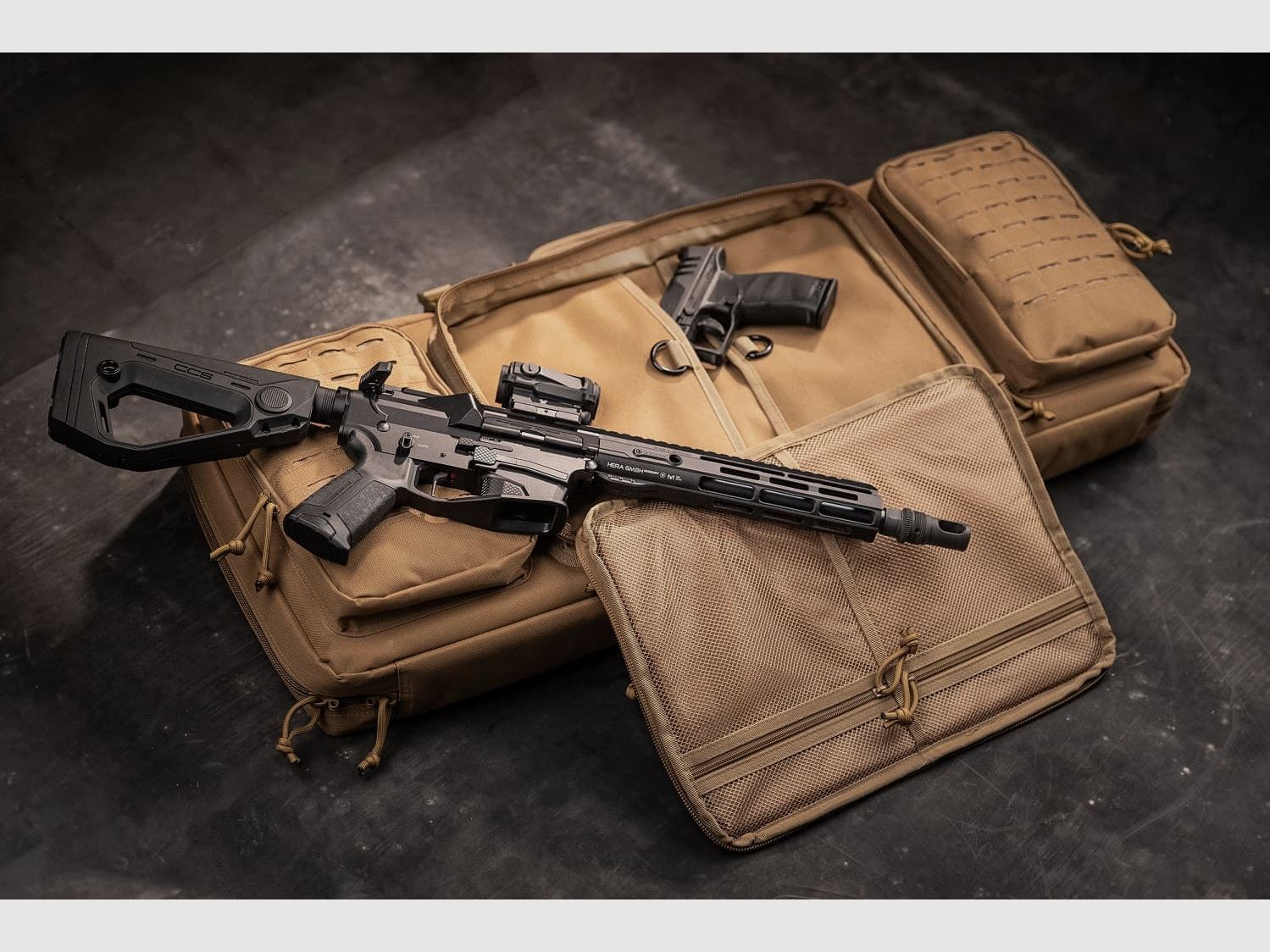 HERA-Arms Étui pour Arme Longue TACTICAL RIFLE BAG sable 106cm/42' avec Poche Extérieure, image 2 sur 5