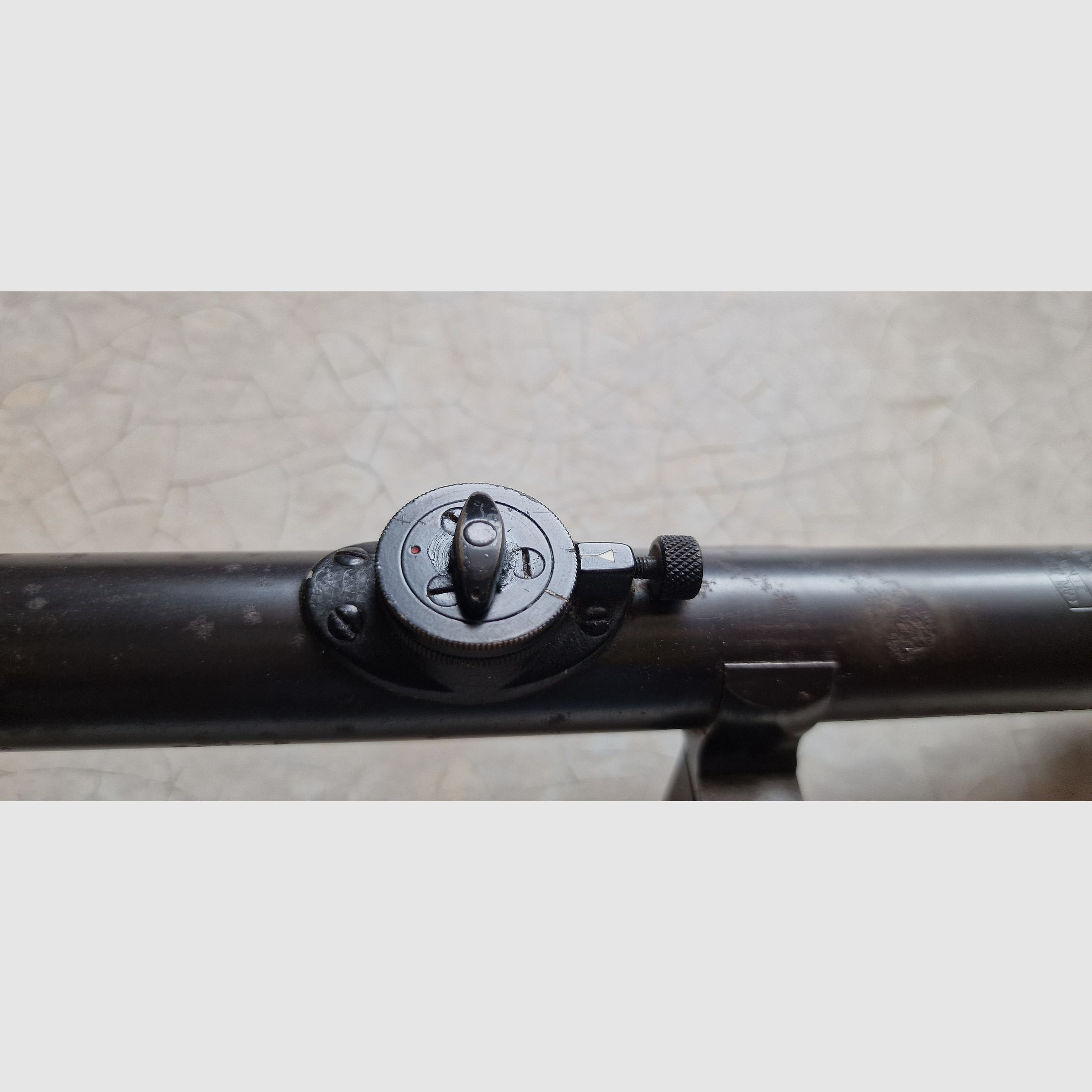 Historische scope Carl Zeiss Jena „Zielsechs“ (6x) – stalen barrel – WO2 / naoorlogs, afbeelding 9 van 10