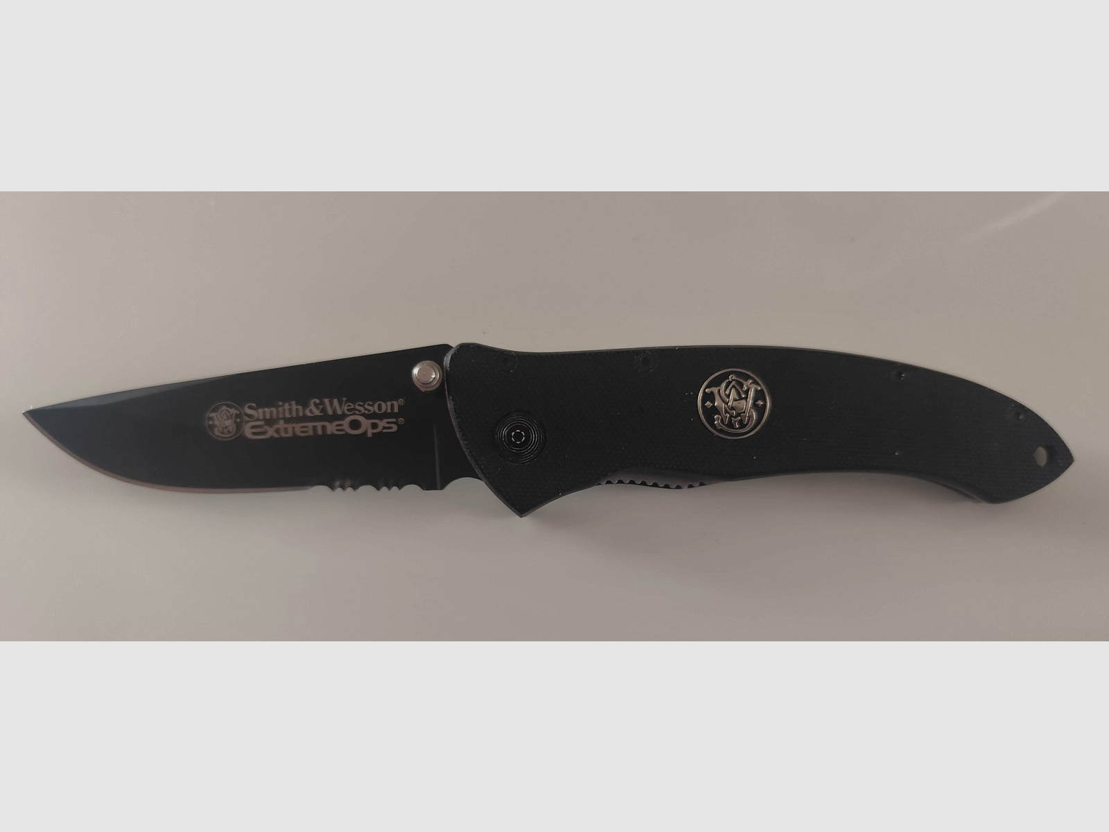 ❗Smith and Wesson Einhandmesser Extreme Ops, Stahl 440 C, G-10 Schalen, Gürtelclip