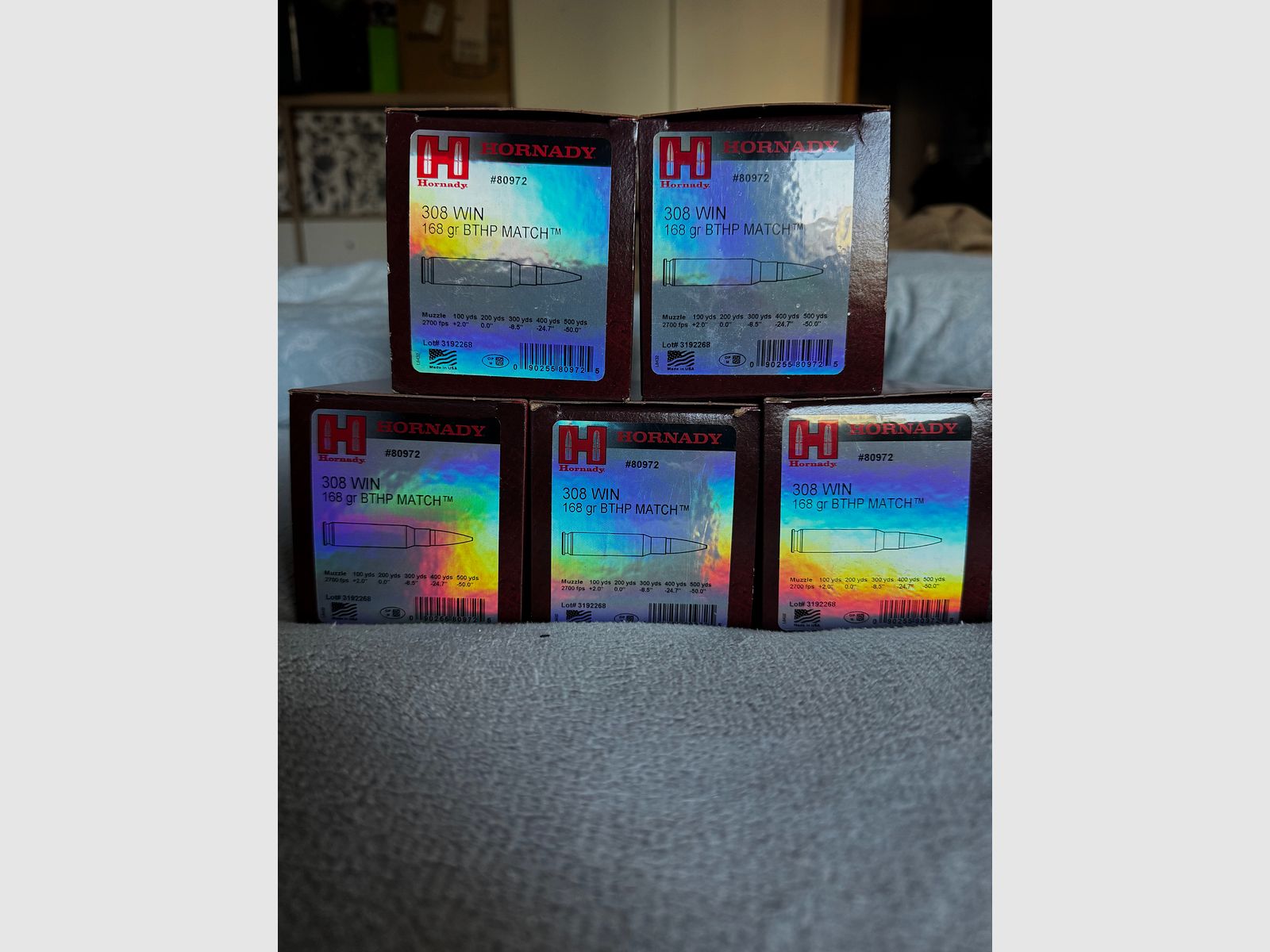 Hornady .308 Win. Match BTHP  168grs.