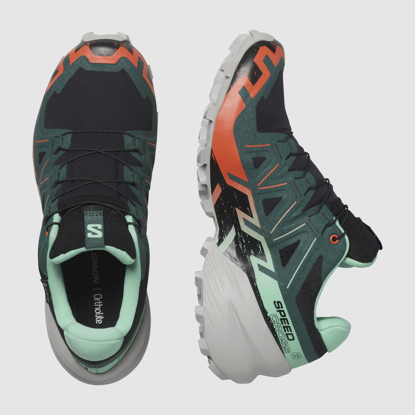 SALOMON – DONNA – SPEEDCROSS 6 GTX W Black / Electric Green / Cherry Tomato, image 7 of 7