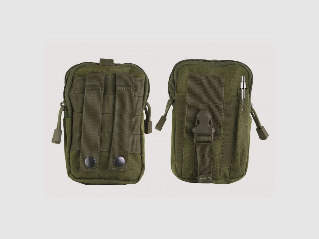 BARBARIC – Taktische Tasche für Zubehör MOLLE-System Grün | 12x17x7cm, Bild 1 von 2
