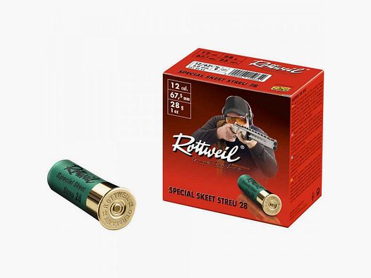ROTTWEIL SPECIAL SKEET SHOT 28 - 12/67.5 - 28 GR. - 2.0 MM - 25 PIECES