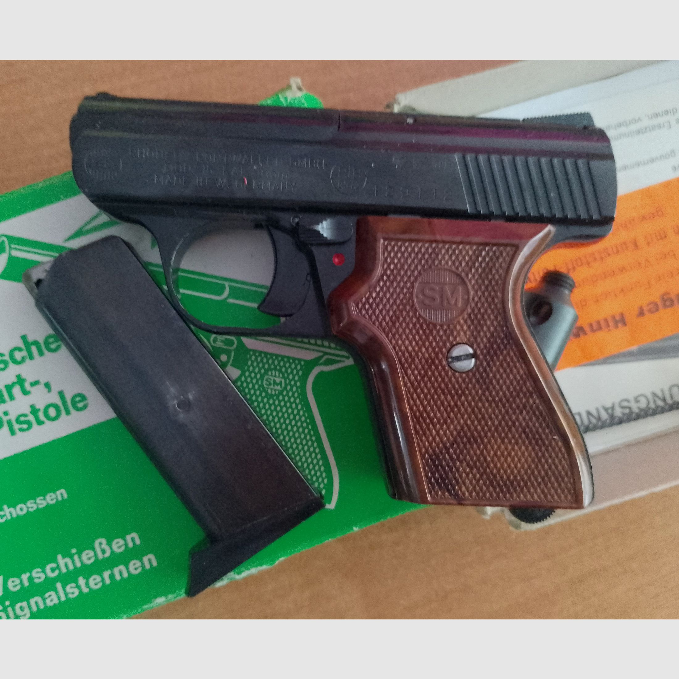 Alte Rhöner SM 15 Kal. 8 mm Knall im PTB 83/2 mit Verpackung!, Bild 8 von 8